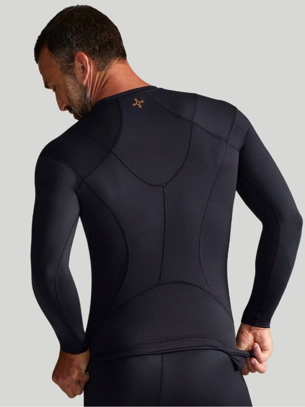 Tommie Copper Shoulder Support Compression Long Sleeve Black Top Gym Men's 2XL